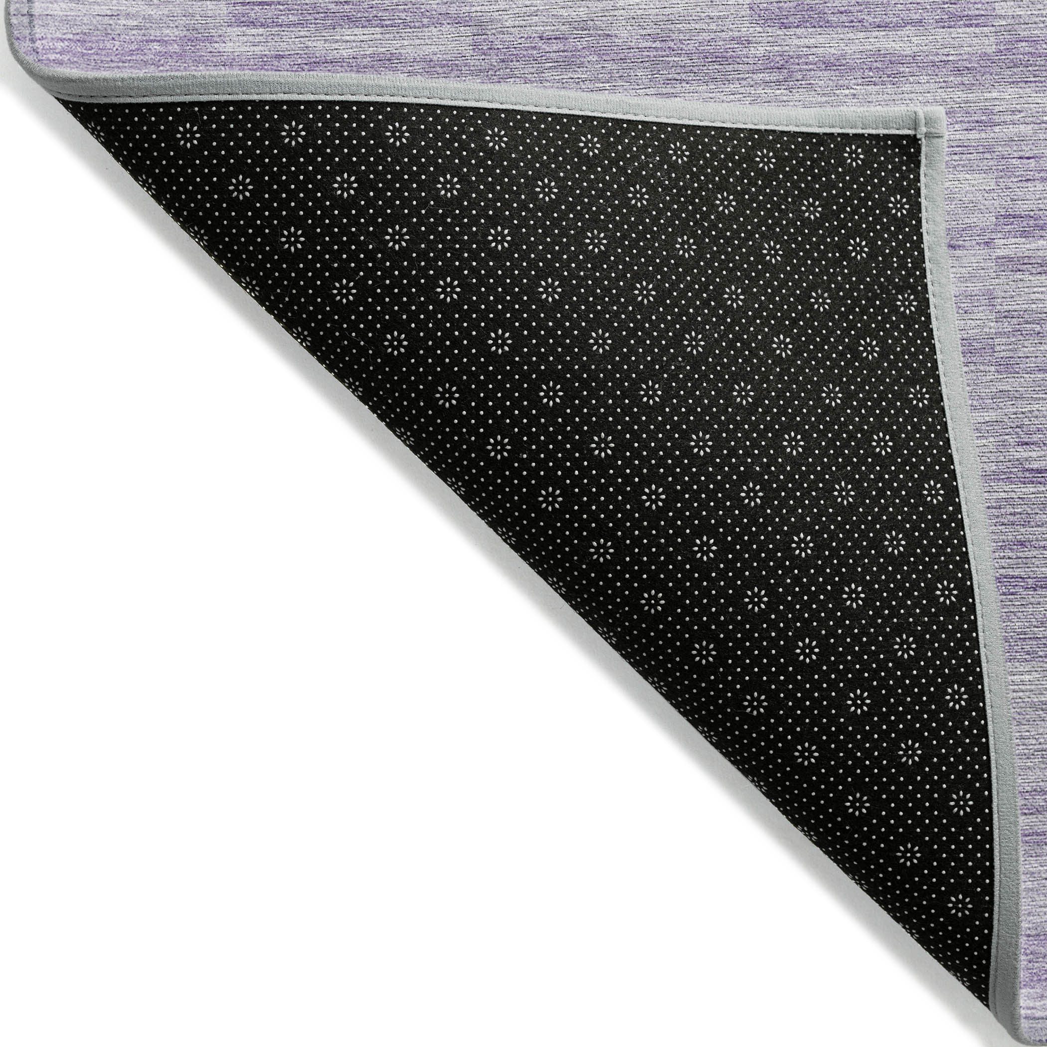 8' X 10' Plum And Purple Striped Washable Indoor Outdoor Area Rug