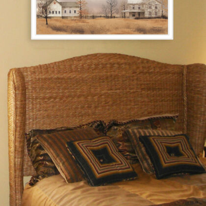 Peaceful Homestead 1 White Framed Print Wall Art