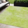 5' X 8' Artichoke Green And Lime Green Nautical Washable Indoor Outdoor Area Rug