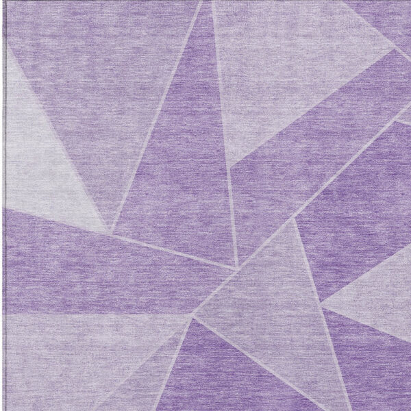 10' X 14' Lilac And Purple Geometric Washable Indoor Outdoor Area Rug