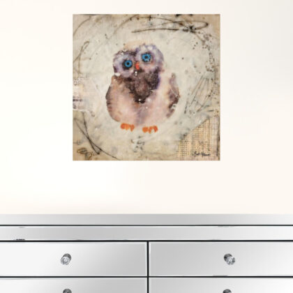 Set Of Two Wonder Years Owls 1 White Framed Print Wall Art