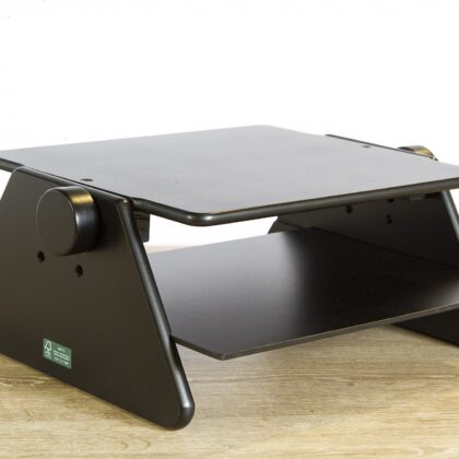 Modern Black Adjustable Three Level Ergonomic Monitor Stand