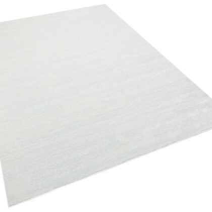 10' White Abstract Washable Non Skid Area Rug