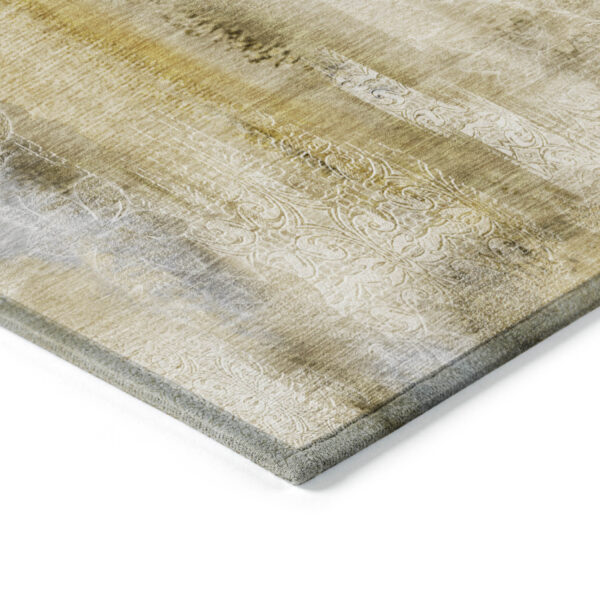 8' Round Taupe Round Washable Non Skid Indoor Outdoor Area Rug