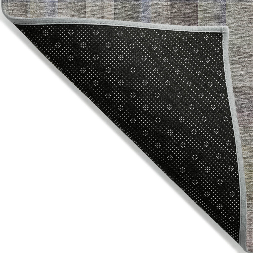 8' X 10' Gray Plaid Washable Non Skid Indoor Outdoor Area Rug