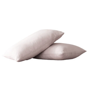 Set of Two Light Pink Linen Pillowcases