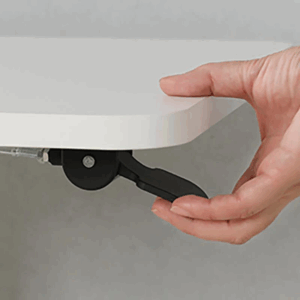 Adjustable Black Wood and Stainless Steel Rolling Standing Desk