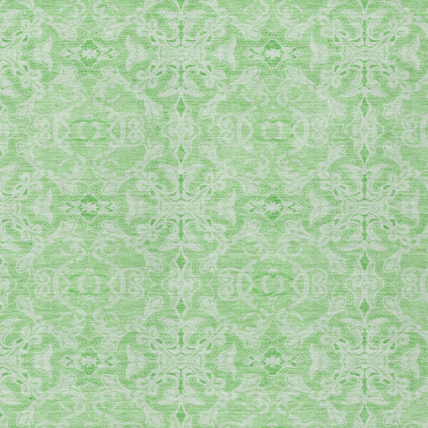 10' X 14' Lime Green And Green Medallion Washable Indoor Outdoor Area Rug