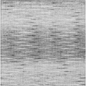 8' X 10' Gray And Charcoal Abstract Washable Indoor Outdoor Area Rug