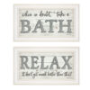 Set Of Two When in Doubt Take A Bath Relax Framed Print Bathroom Wall Art