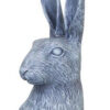 11" Gray and White Polyresin Rabbit Figurine