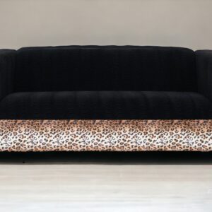 72" Black Velvet Sofa