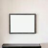 35" Black Wood Framed Mounted Dresser Mirror