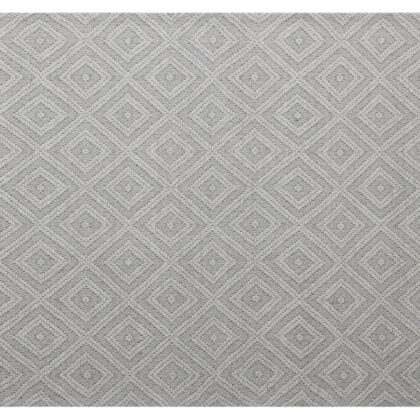 5' x 8' Gray and Ivory Geometric Hand Woven Non Skid Area Rug