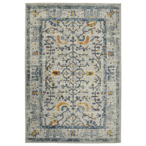 2' x 3' Yellow and Ivory Southwestern Stain Resistant Indoor Outdoor Area Rug