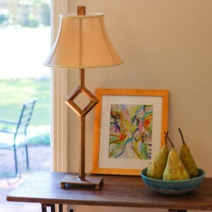 14" Vintage Gold Slanted Bell Shantung Lampshade