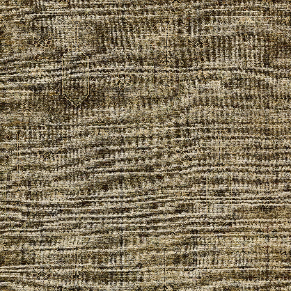 9' X 12' Brown And Beige Southwestern Washable Indoor Outdoor Area Rug