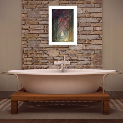 Path Of Happiness 1 White Framed Print Wall Art