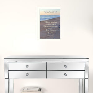 Character 4 White Framed Print Wall Art