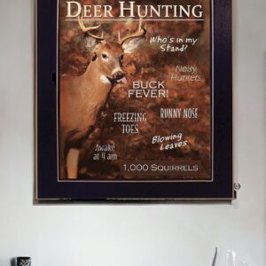Joy of Hunting deer Black Framed Print Wall Art