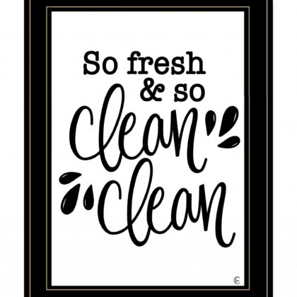 So Clean Clean 2 Black Framed Print Wall Art