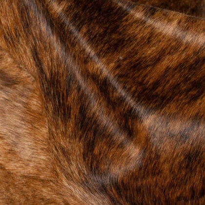 5' x 7' Brown Cowhide Hand Knotted Area Rug