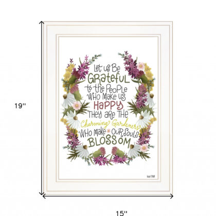 Charming Garden 3 White Framed Print Wall Art
