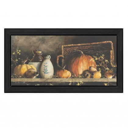 Pumpkin & Pods Black Framed Print Wall Art