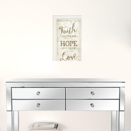 Set Of Two Faith Or Believe 1 White Framed Print Wall Art