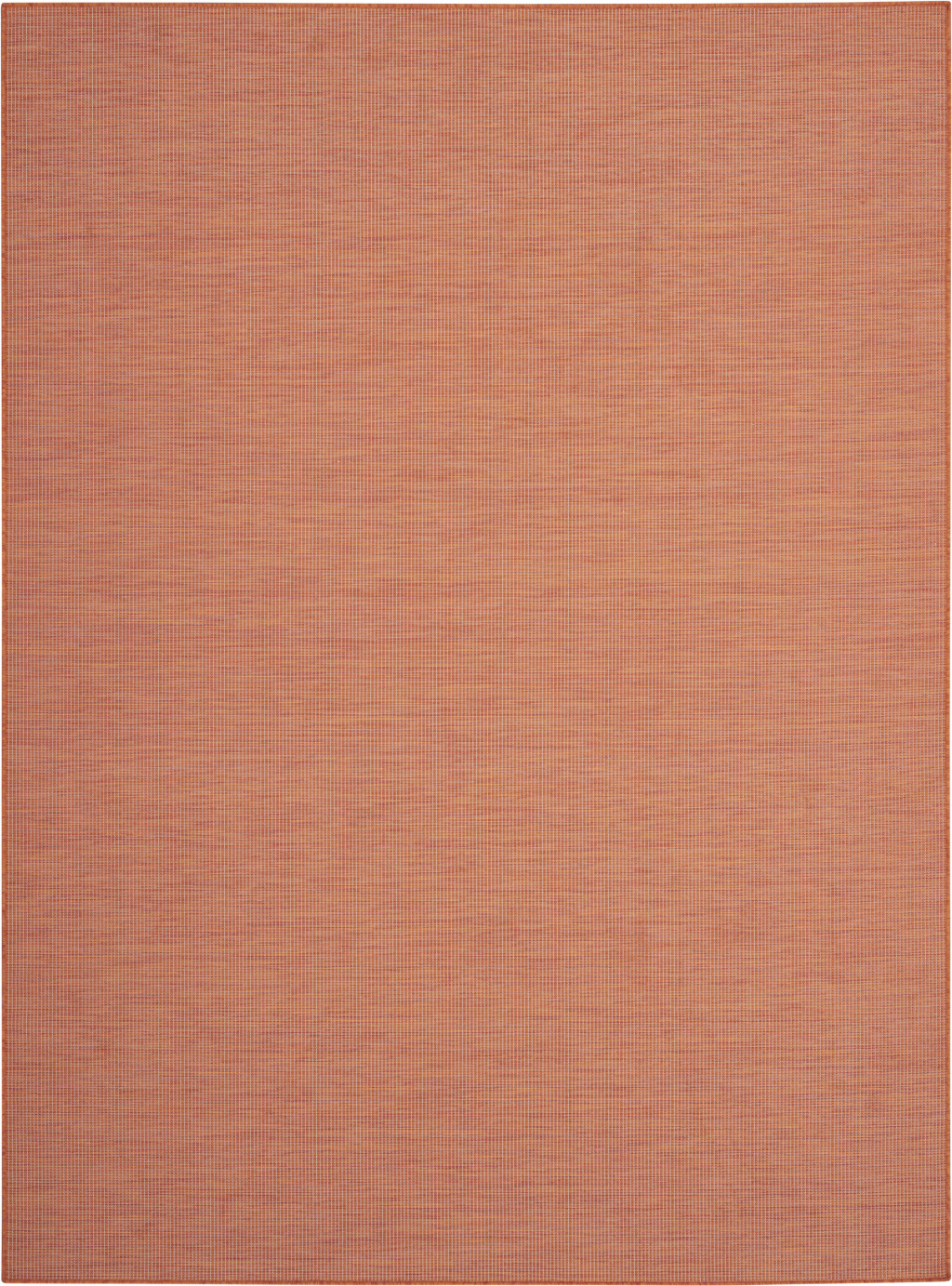 6' X 9' Terracotta Indoor Outdoor Area Rug