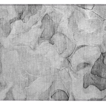 2' X 3' Gray Abstract Washable Non Skid Indoor Outdoor Area Rug