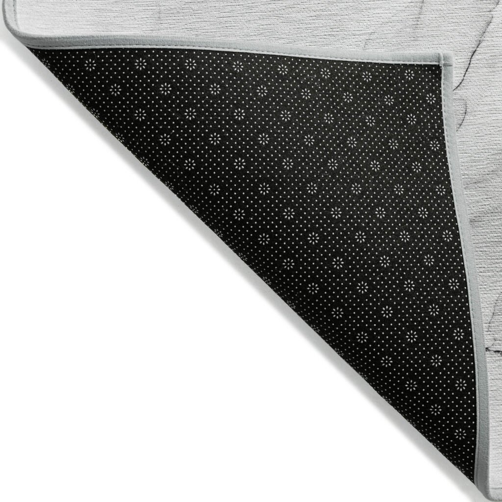 10' X 14' Gray Abstract Washable Non Skid Indoor Outdoor Area Rug