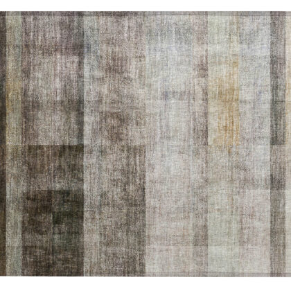 2' X 3' Brown Ombre Washable Non Skid Indoor Outdoor Area Rug