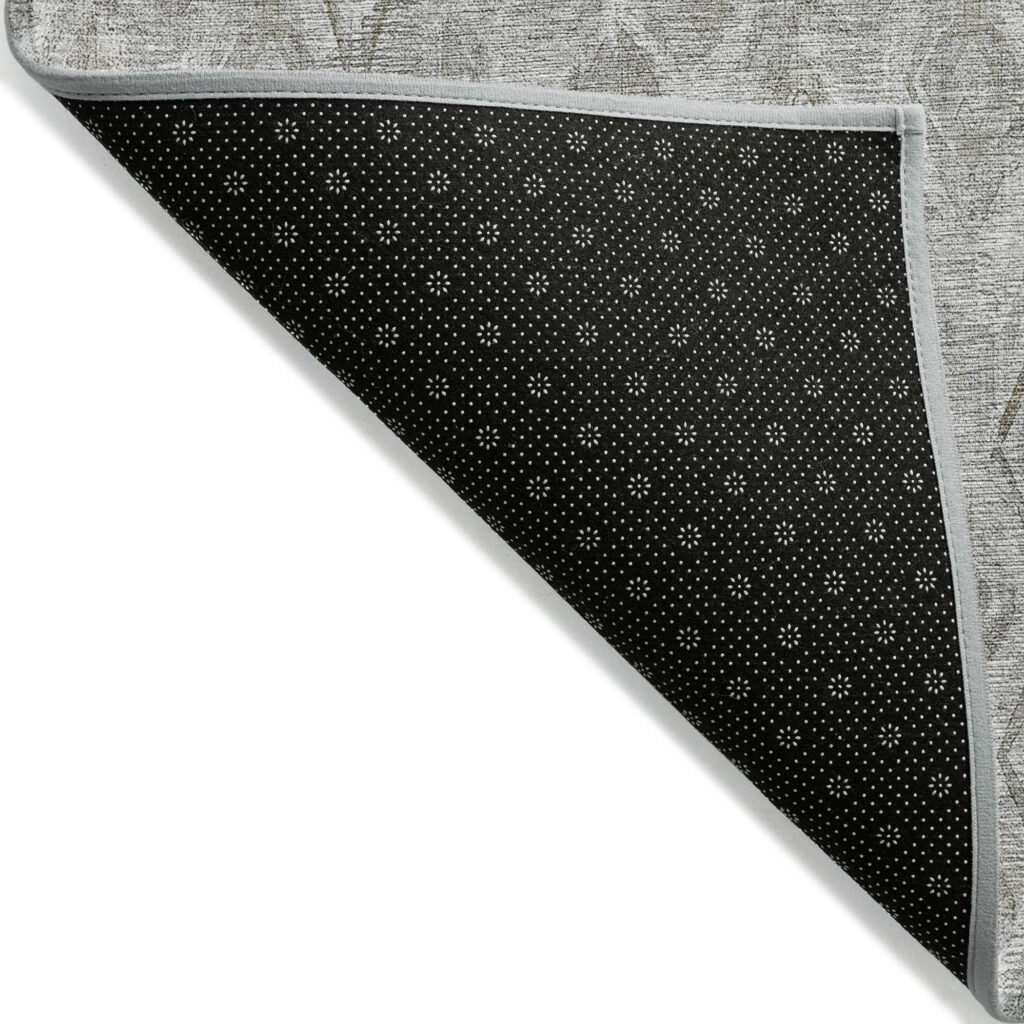 10' X 14' Silver Gray And Pewter Geometric Washable Indoor Outdoor Area Rug