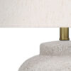 22" Cream Concrete Urn Table Lamp With Cream Abstract Empire Shade