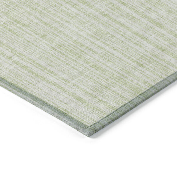 10' X 14' Mint Green And Ivory Striped Washable Indoor Outdoor Area Rug