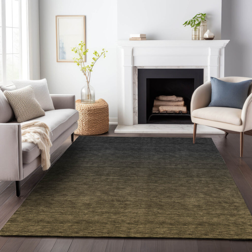 3' X 5' Gray And Brown Abstract Washable Indoor Outdoor Area Rug