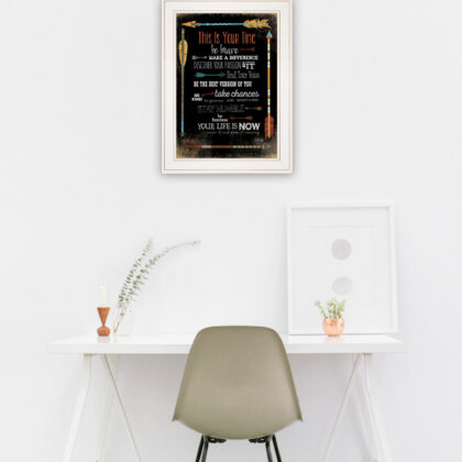 This Is Your Time 1 White Framed Print Wall Art