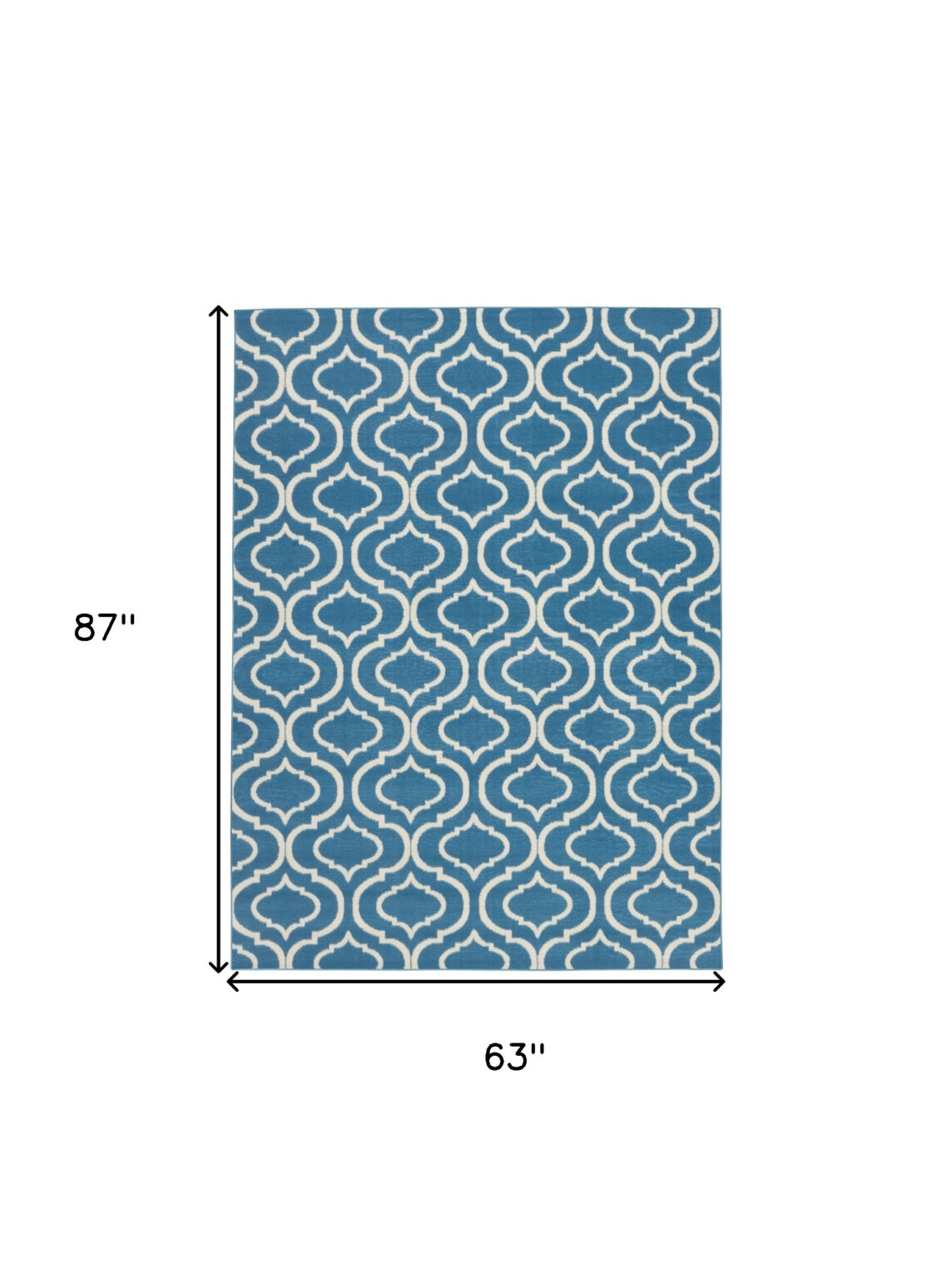 5' x 7' Gray Moroccan Power Loom Area Rug