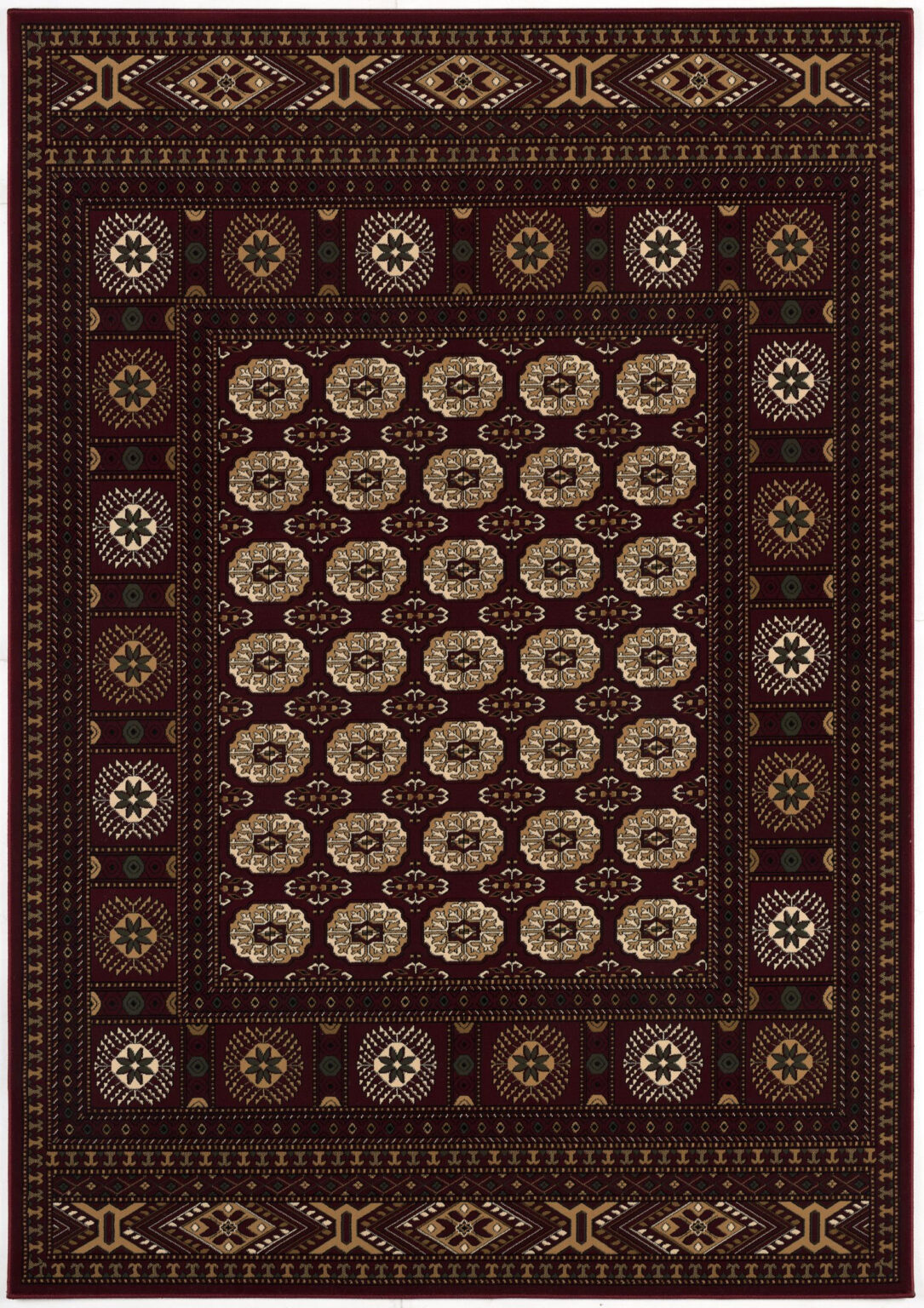 3’ x 13’ Red Eclectic Geometric Pattern Runner Rug