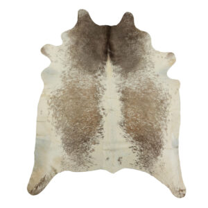 6' x 7' Brown and White Cowhide Hand Knotted Area Rug