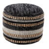 18" x 18" x 14" " Black Pouff