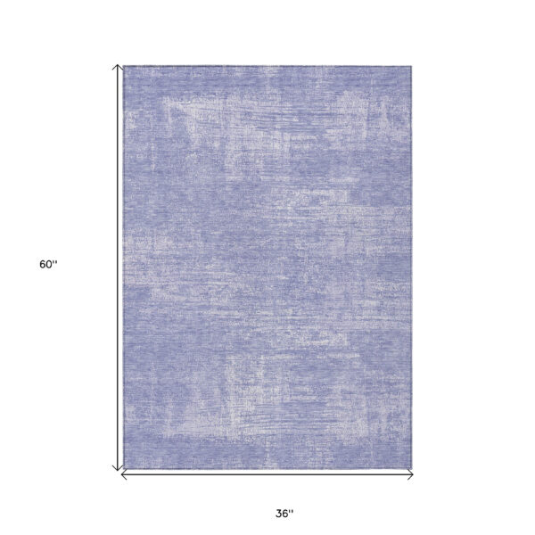 3' X 5' Lavender Purple And Lilac Abstract Washable Indoor Outdoor Area Rug