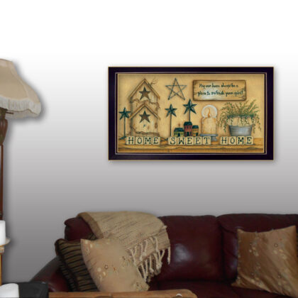 Home Sweet Home 6 Black Framed Print Wall Art