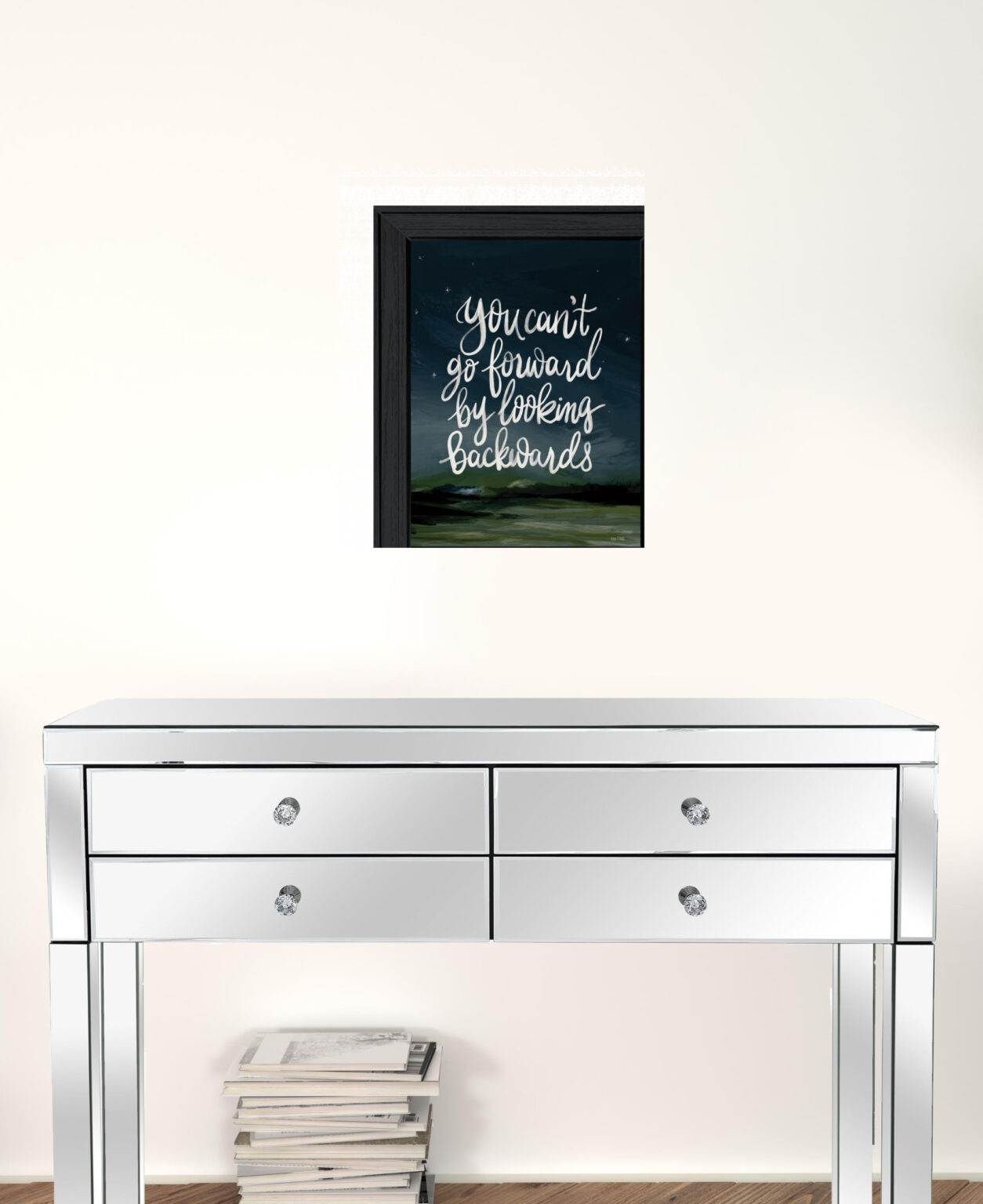 Go Forwards Not Backwards 2 Black Framed Print Wall Art