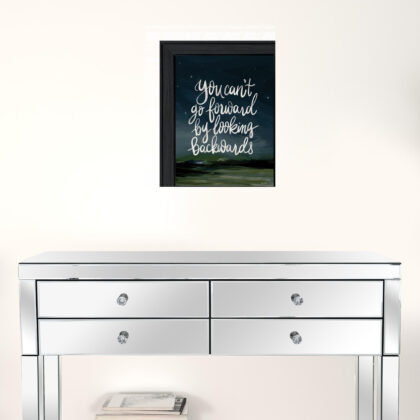 Go Forwards Not Backwards 2 Black Framed Print Wall Art