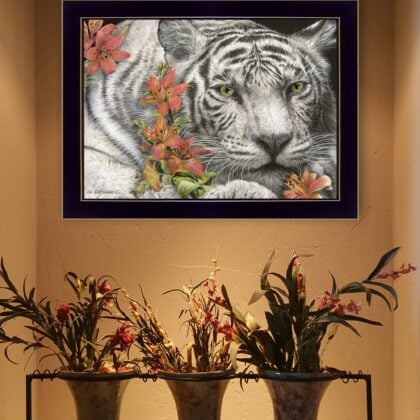Tiger Lily 1 Black Framed Print Wall Art
