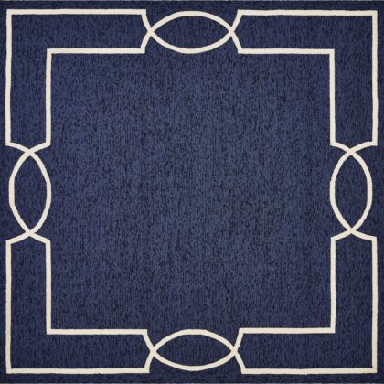 7' Square   Uv Treated Polypropylene Ocean Area Rug