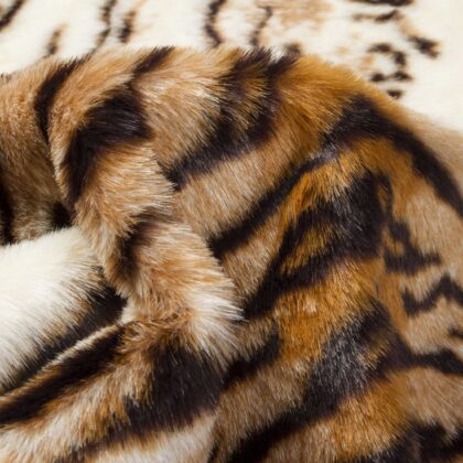 4.25" X 5" Tiger Faux Hide Rug