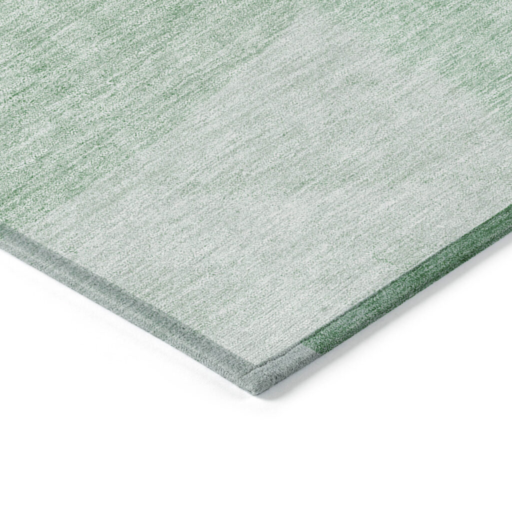 10' X 14' Green And Mint Green Geometric Washable Indoor Outdoor Area Rug